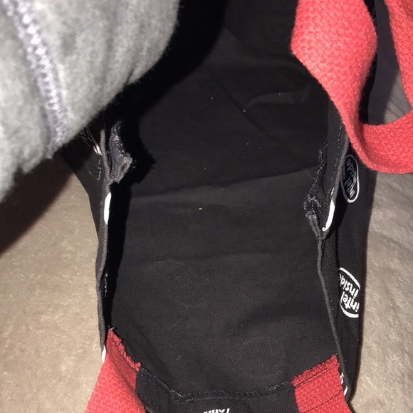 Intel inside canvas tote bag black white red 💕 - Picture 4 of 6